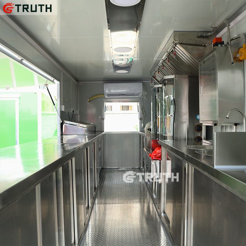 china full kitchen equipment pizza trailers crepe custom ice cream usa food truck in saudi arabia