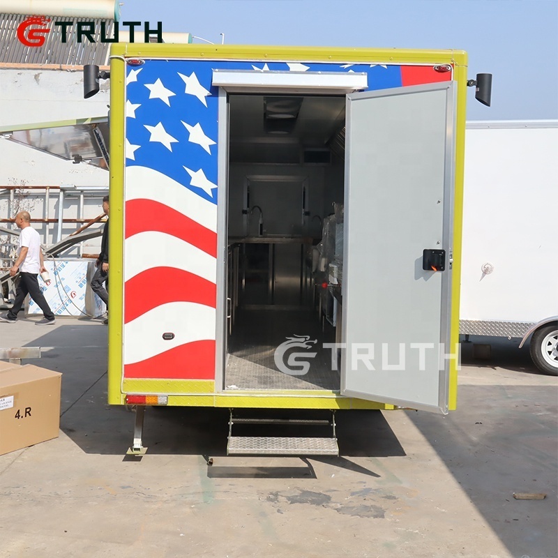 Legal Registration Cars Food Cart Mobile Fully Equipped Fast Food Trailer Electric Brake Travel Food Cart Mobile