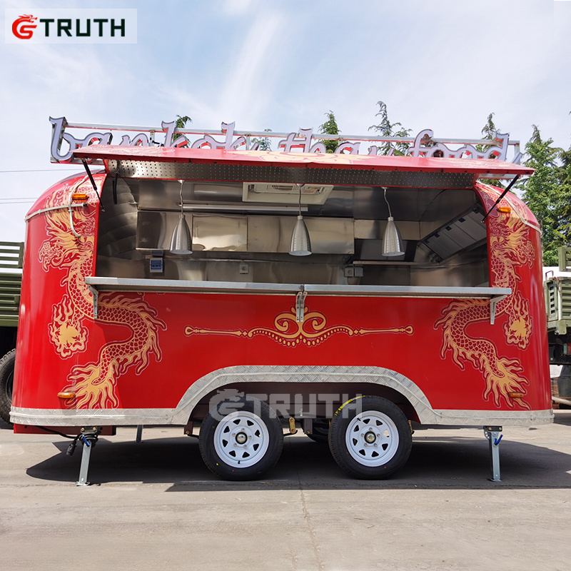 kebab ce approved snack food car burger truck mobile airstream food trailers with equipments