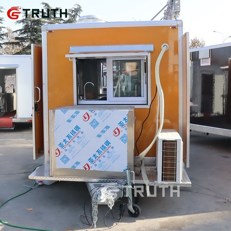 Legal Registration Ice Cream Cart And Vending Granita Ice Slush Machine Cart Trailer Truck Cart Trailers For Fast Food