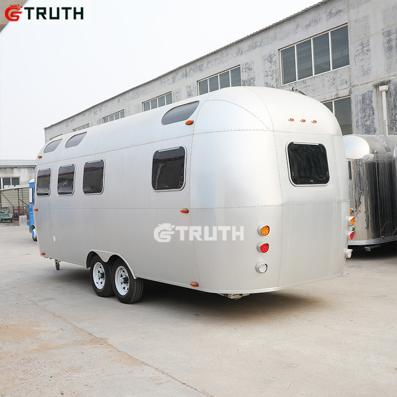 china travel Rv crepe mobile trailer airstream camper caravan food truck with full kitchen equipment