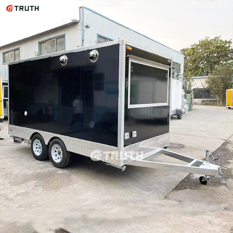 Mobile Bbq Coffee Hot Chocolate Vending Machine Food trailer Cart Shawarma fully equipped food trucks