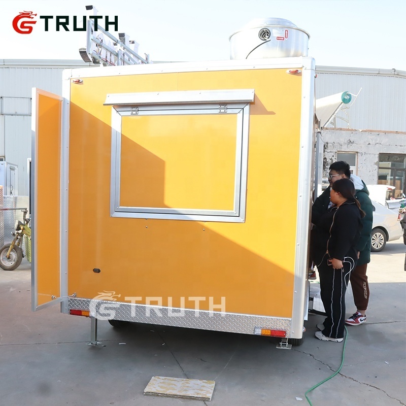 Legal Registration Ice Cream Cart And Vending Granita Ice Slush Machine Cart Trailer Truck Cart Trailers For Fast Food