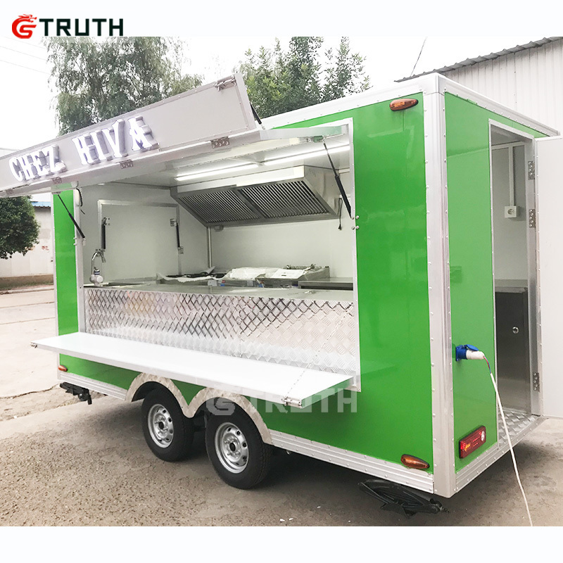 food vending van catering vintage retro bbq electric usa mobile mobile square food trailer truck