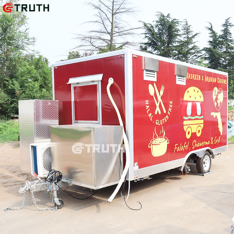 Mobile Crepe Burger Van street fried chicken soft serve ice cream vendor food warmer truck trailer cart