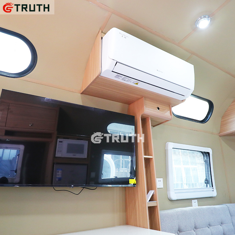 china travel Rv crepe mobile trailer airstream camper caravan food truck with full kitchen equipment