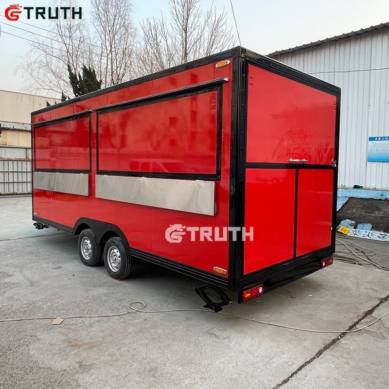 Custom Mobile Freezer Vending Carts Fast Food Truck Van Street pizza bbq Food Trailers for Sale in germany