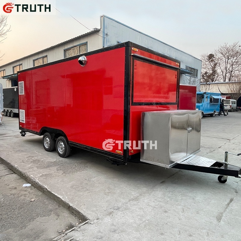 Custom Mobile Freezer Vending Carts Fast Food Truck Van Street pizza bbq Food Trailers for Sale in germany