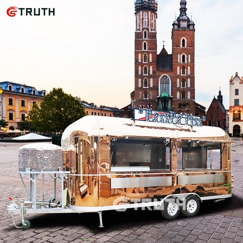 TRUTH full kitchen equipments cart ice cream airstream street bbq food trailer truck for sale in usa