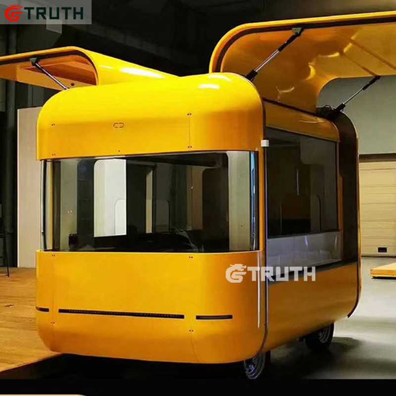 Customized Dining truck Hot Dog Pizza Coffee Ice Cream Mobile Camping Trailer Mall Night Market Buffet car