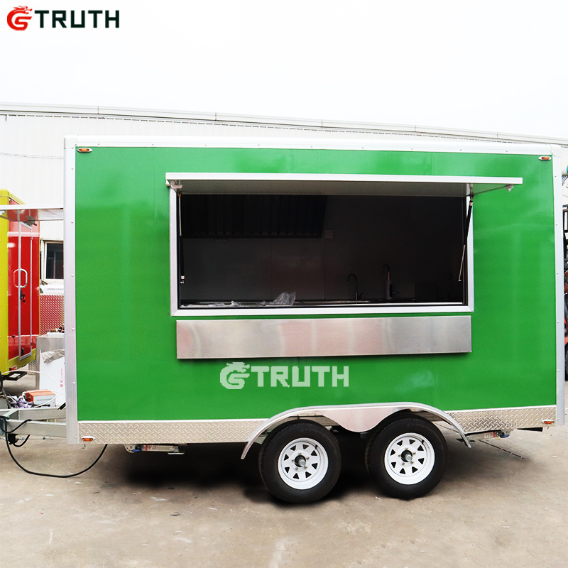 Truth china pizza mobile usa food trailers burger fast food van ice cream food truck with full kitchen equipped