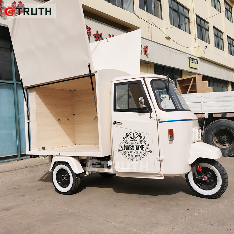 best selling three wheels mobile vending carts food tricycle beer bar wine food truck