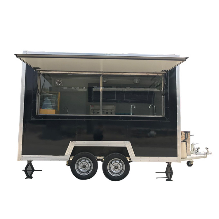 TUNE Mobile Street Tea Coffee Vending Carts Food Trailer Fish and Chip Food Cart with Wheels