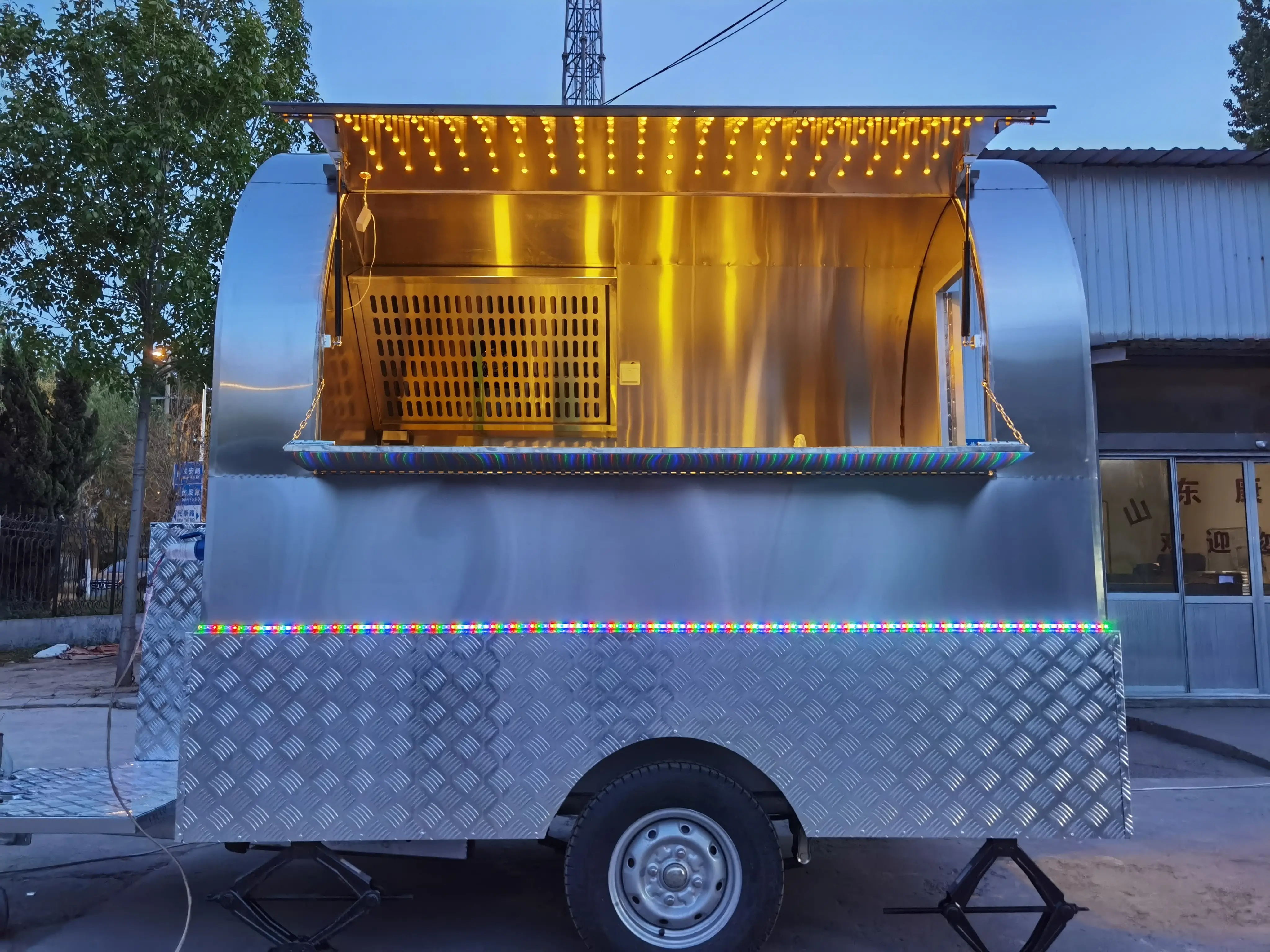 Electric Mobile Food Carts Food Cart   Food Truck Stainless Steel Trucks