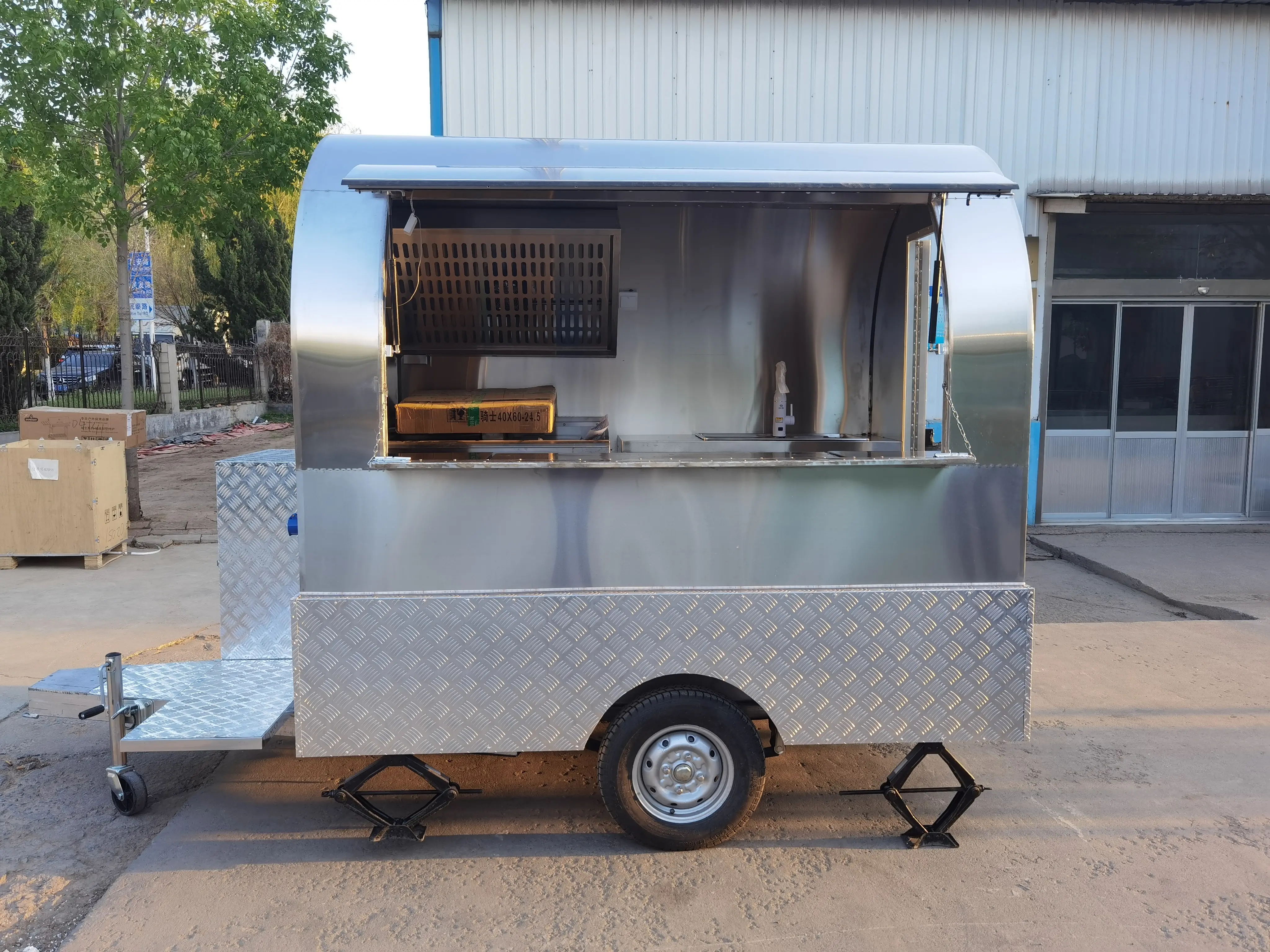 Electric Mobile Food Carts Food Cart   Food Truck Stainless Steel Trucks