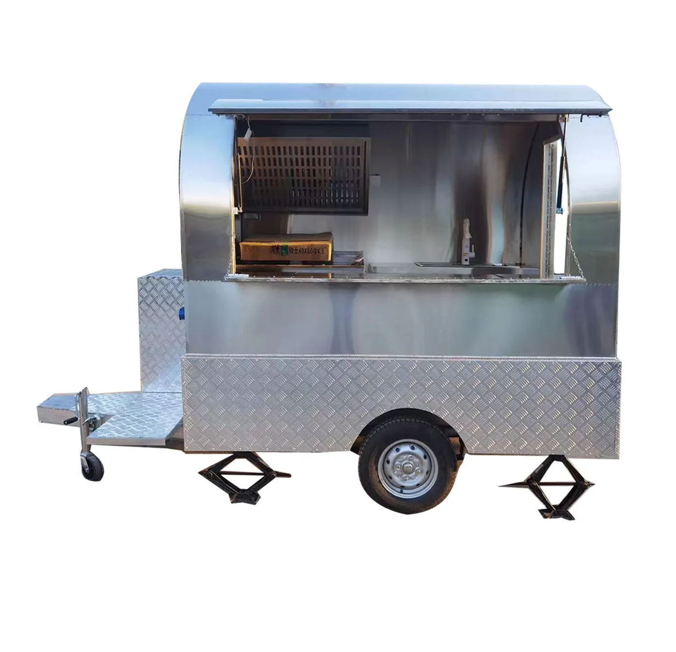 Electric Mobile Food Carts Food Cart   Food Truck Stainless Steel Trucks