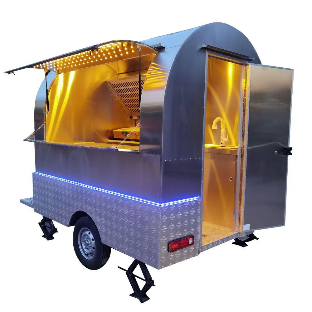 Electric Mobile Food Carts Food Cart   Food Truck Stainless Steel Trucks