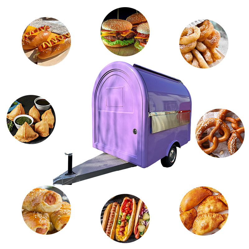 Hot Sale Street Mobile Fast Food Trailer Food Truck Containers Mobile Food Van Trailer