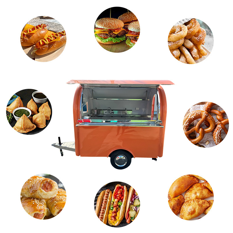 Hot Sale Street Mobile Fast Food Trailer Food Truck Containers Mobile Food Van Trailer