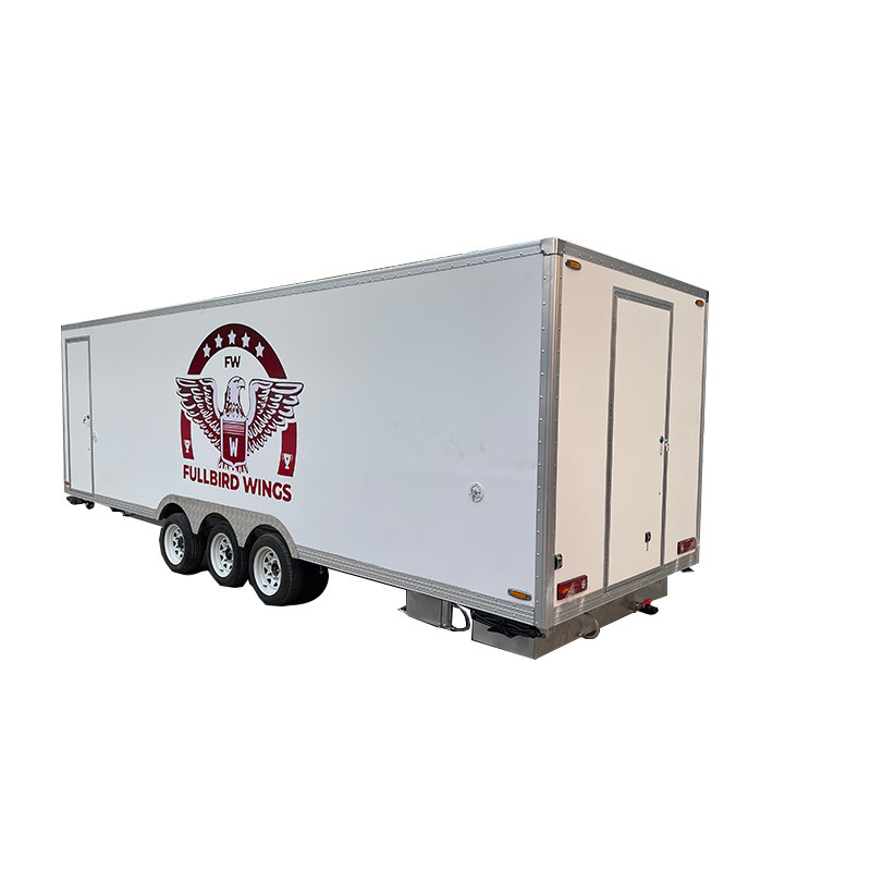 Mobile kitchen food van truck on street popcorn concession trailer cart for sale