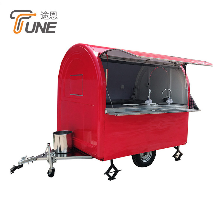 TUNE New Arrival Durable Round Food Trailer Mini Food Truck Solar Food Truck for Sale