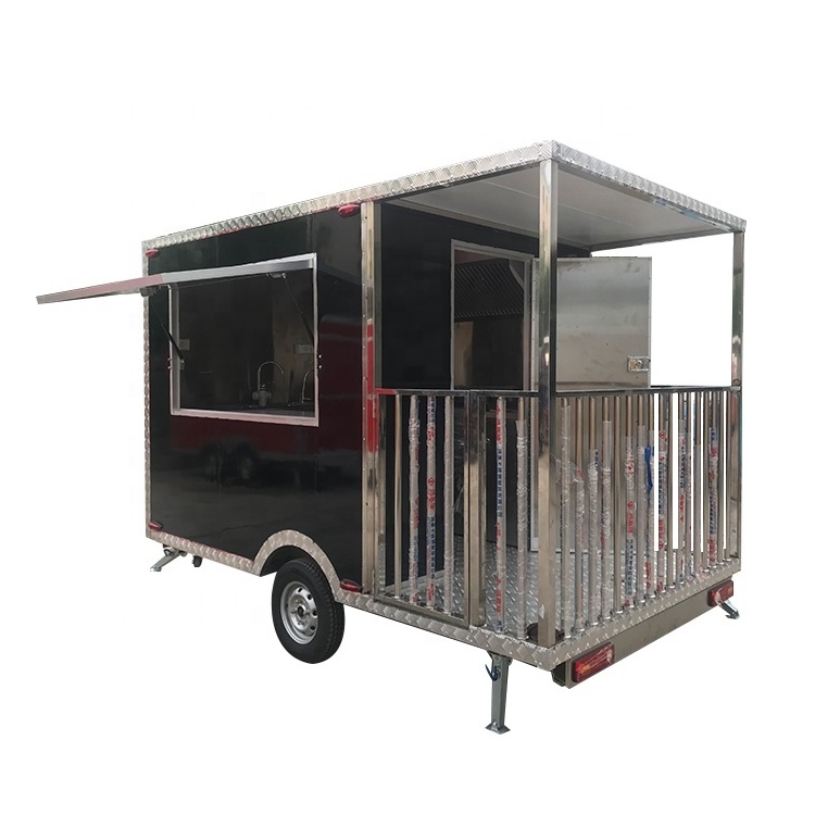 TUNE CE Mobil Food Trail Ramen Korean Food Carts Mobile Trailers Fast Food Truck with Pavilion in Finland