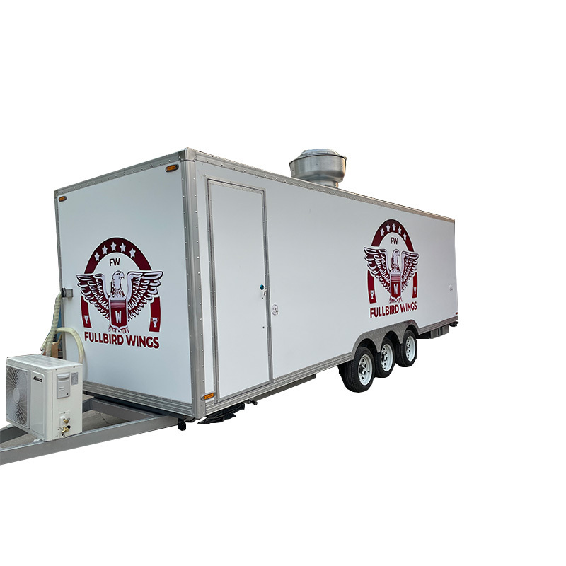 Mobile kitchen food van truck on street popcorn concession trailer cart for sale