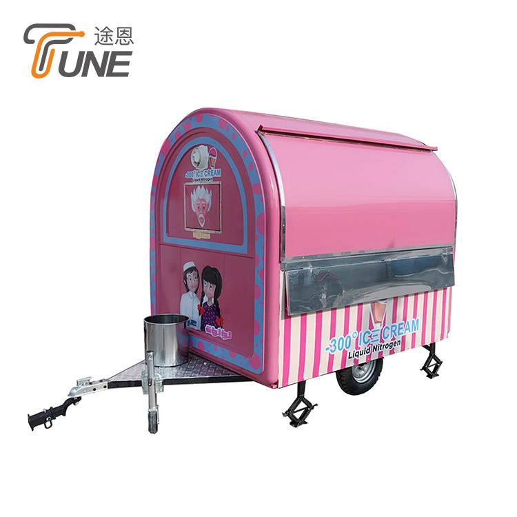 TUNE New Arrival Durable Round Food Trailer Mini Food Truck Solar Food Truck for Sale