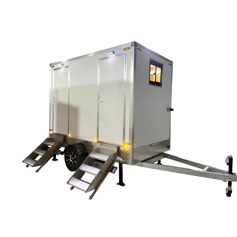 TUNE 2 Station Mobile Restroom Trailers Portable Toilet Business for sale