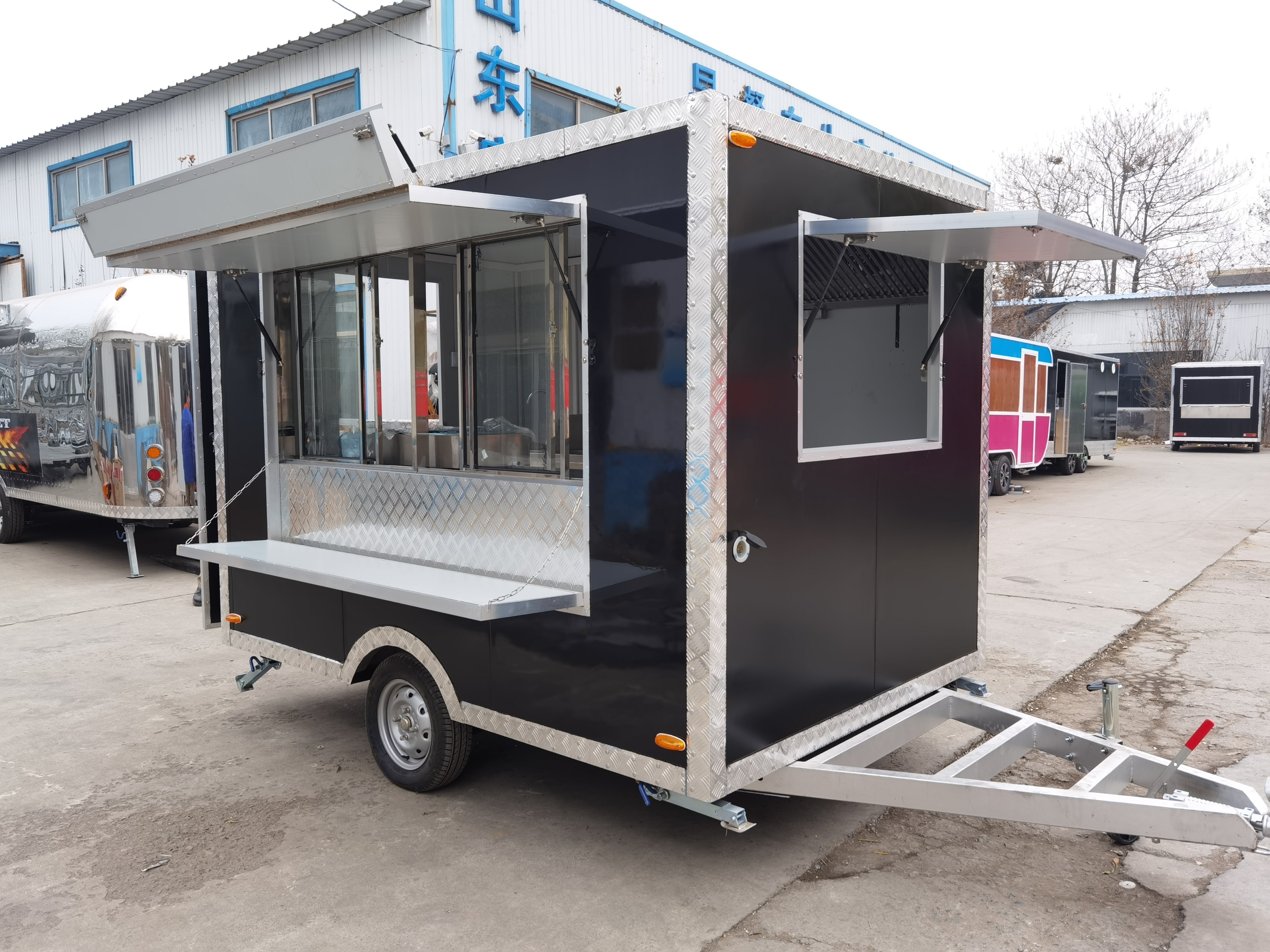 TUNE fully equipped scooter trailer New multifunction Mobile foodTruck Vending Food Cart For Sale Food Trailer