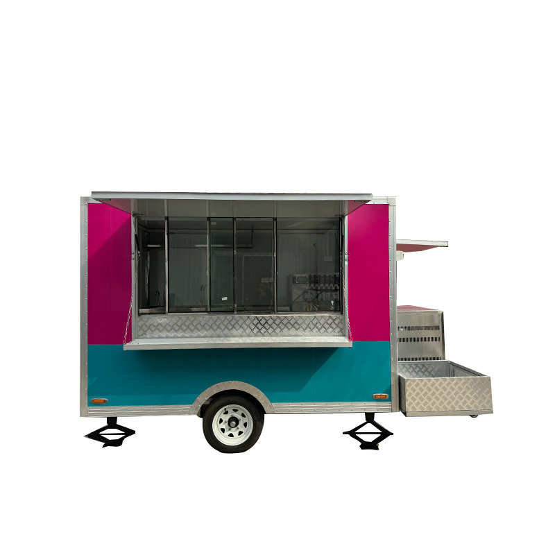 Mini Canteen Truck Van Mobile Fast Food Cart bbq Trailer Food Truck in USA for Sale