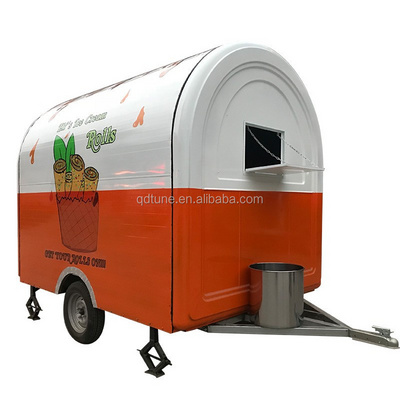 TUNE  Food trailer vending machine for foods and drinks ice cream cart machine churros round food trailer