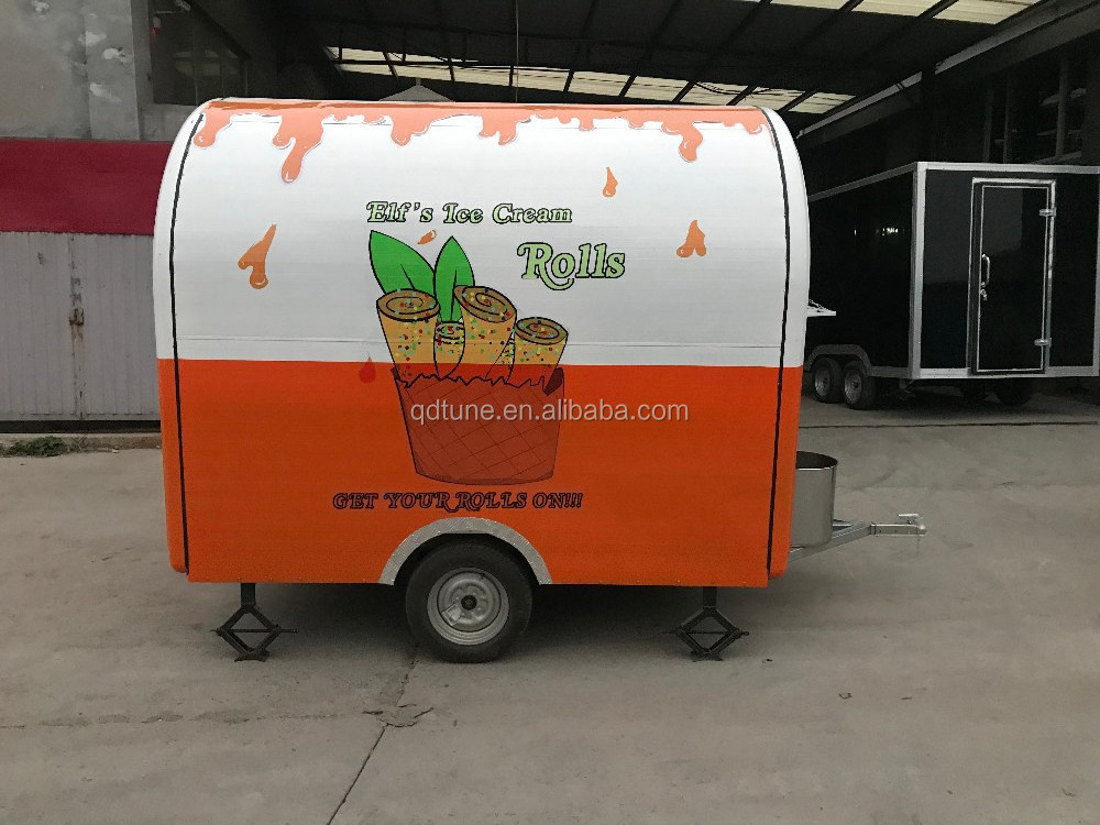 TUNE  Food trailer vending machine for foods and drinks ice cream cart machine churros round food trailer