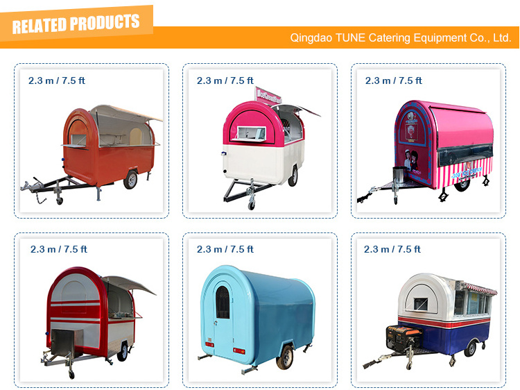 TUNE Top Quality Pizza Food Cart Mobile Hot Dog Food Trailers Mobile Food Trucks