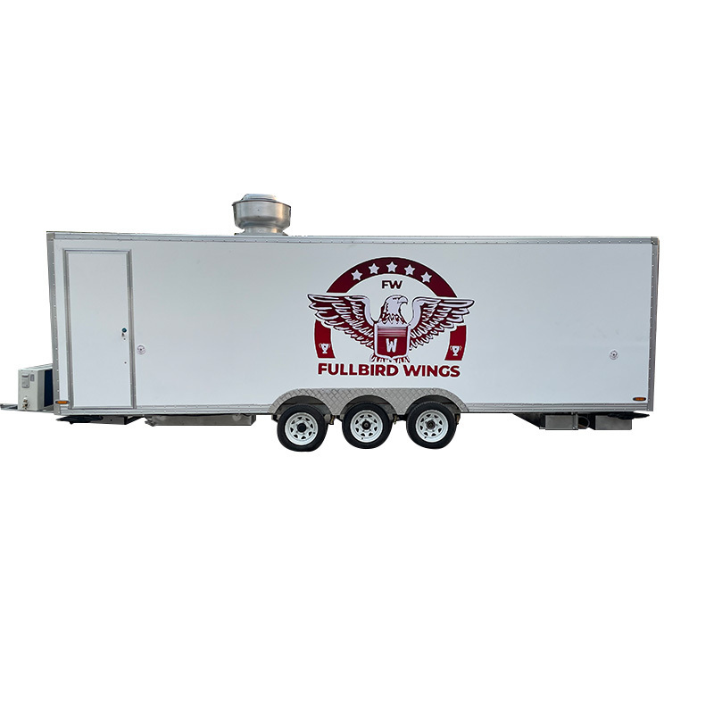 Mobile kitchen food van truck on street popcorn concession trailer cart for sale