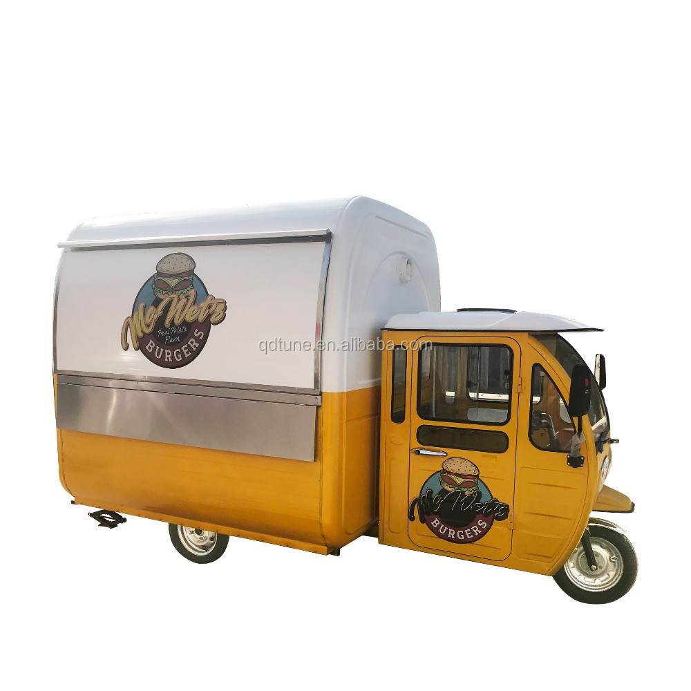 TUNE Mobile Food Cart Refrigerator Trailer with Frozen Yogurt Machine China Factory