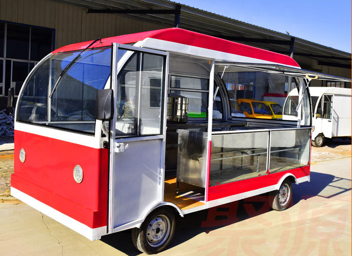 electric coffee bike cart enclosed hot dog machine cart