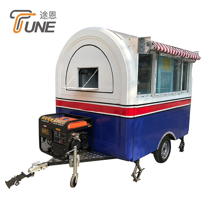 TUNE New Arrival Durable Round Food Trailer Mini Food Truck Solar Food Truck for Sale