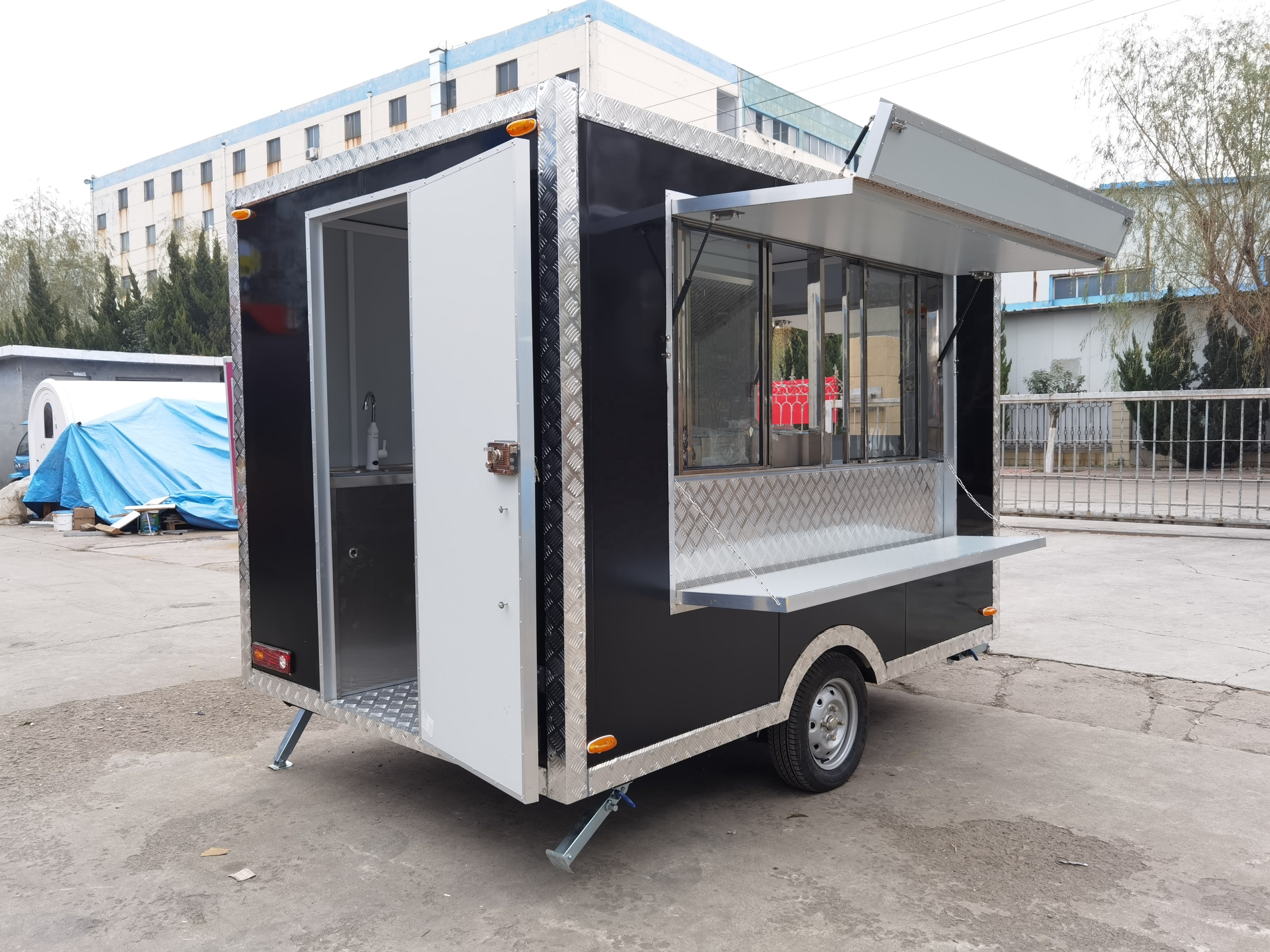 TUNE fully equipped scooter trailer New multifunction Mobile foodTruck Vending Food Cart For Sale Food Trailer