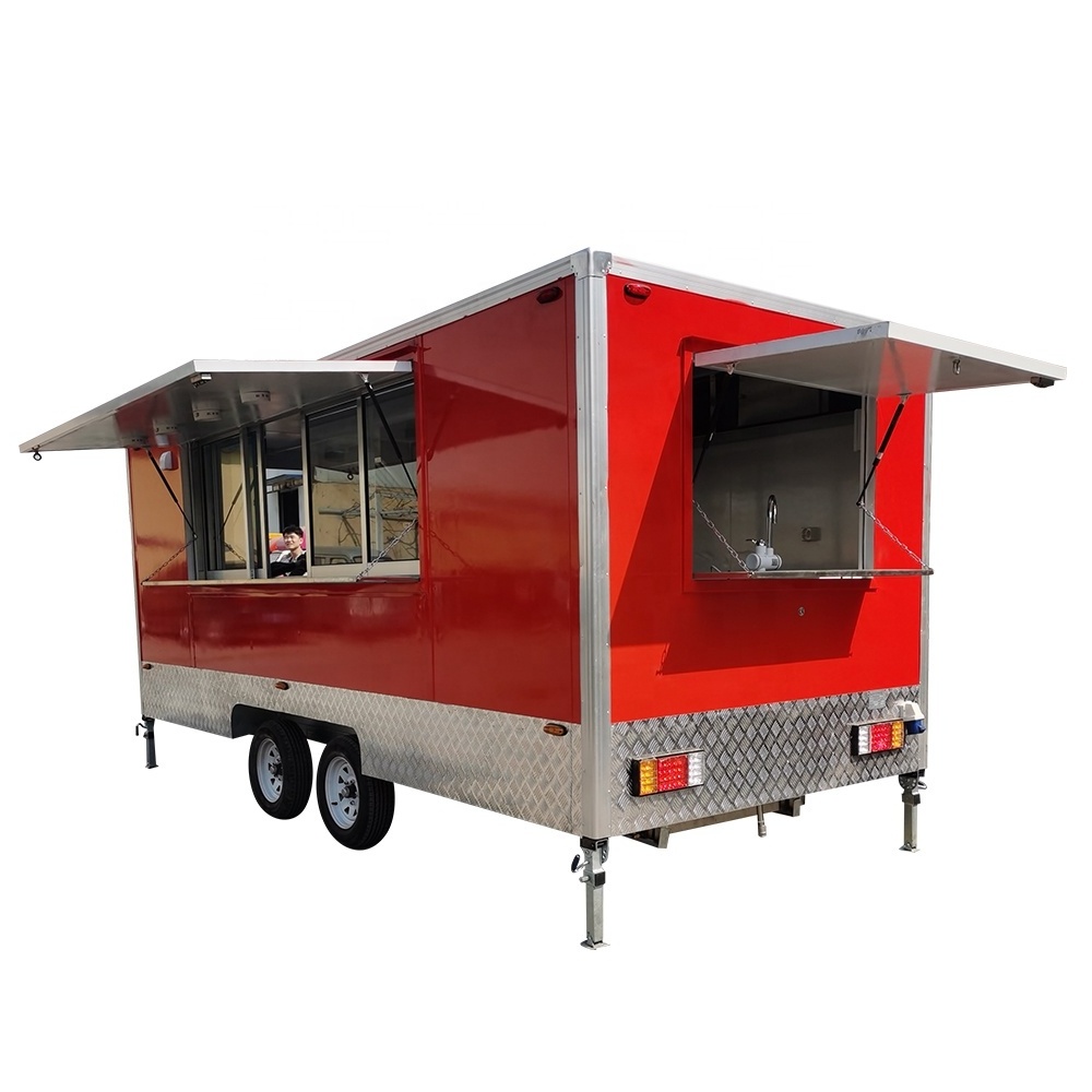 TUNE Hot Food Trailer Ice Cream Vans Food Truck Trailer Cart Mobile Kiosk Concession Food Trailer