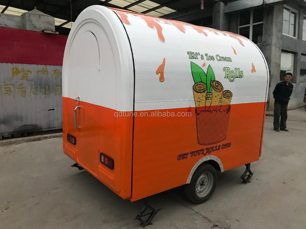 TUNE  Food trailer vending machine for foods and drinks ice cream cart machine churros round food trailer