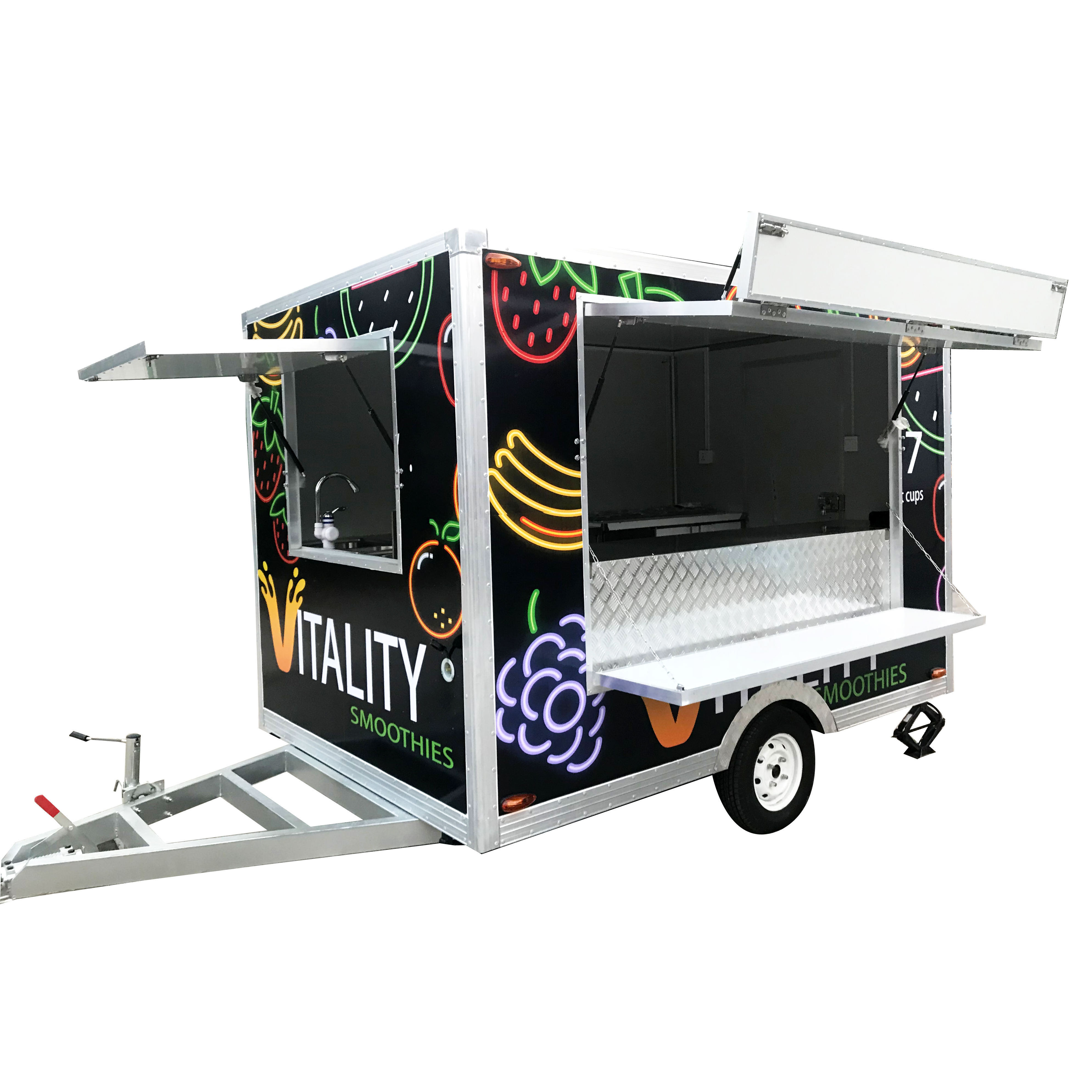 TUNE Widely Used Mobile Coffee Cart Food Trailer Exporter Electric Vans Venta de Food Truck