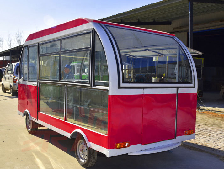 electric coffee bike cart enclosed hot dog machine cart