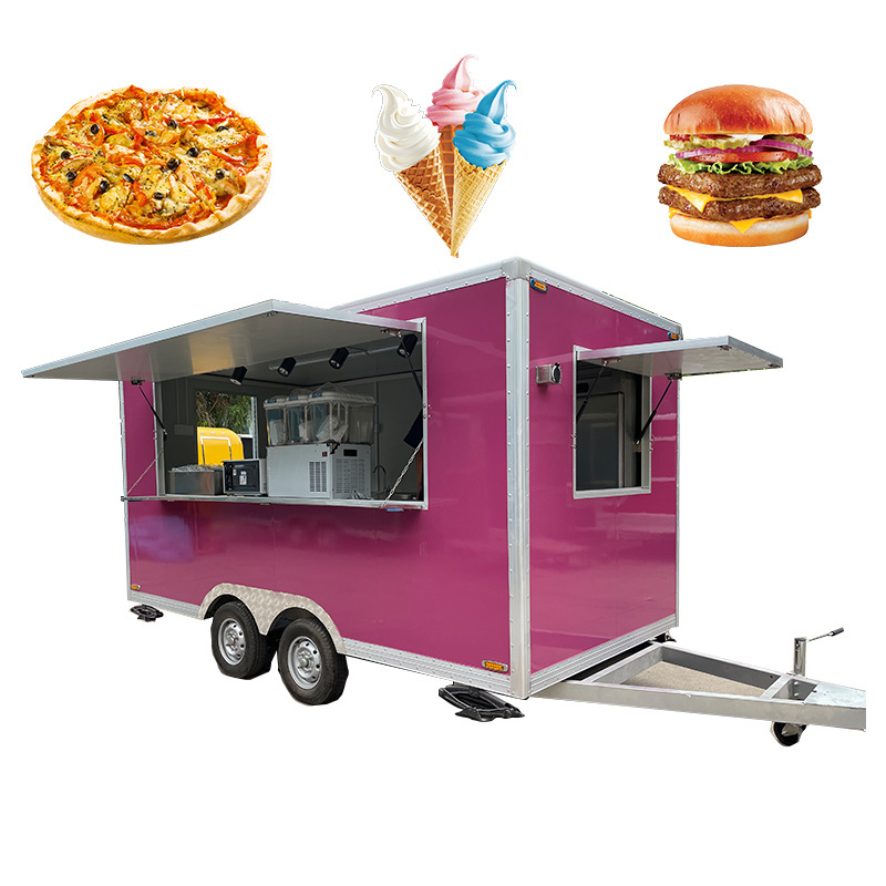 Food Cart Coffee Trailer Catering Hot Dog Car Food Truck for Sale Trade Trailer