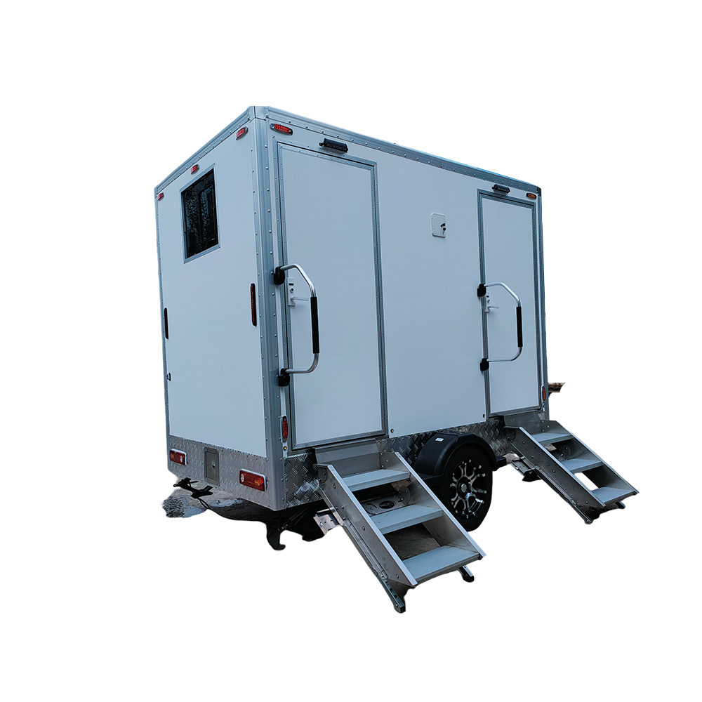 2024 Luxury portable toilet trailer mobile restroom Portable Bathroom Shower and Toilet Restroom Trailer