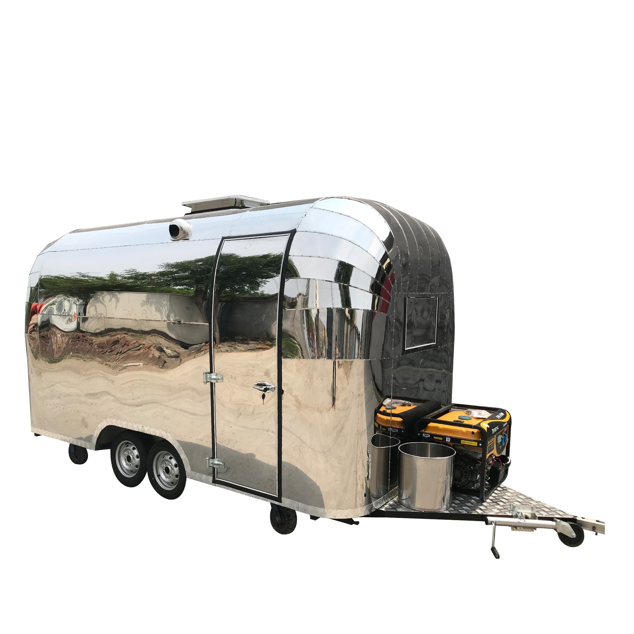 Stainless steel churros cart airstream food trailer truck for sale