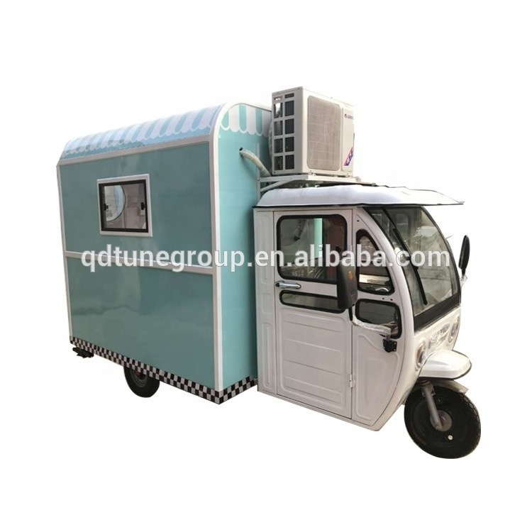 Electric China mobile food cart bike mobile food truck with three wheels