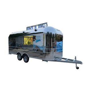 Tune Airstream Food Mobile Catering Trailer Cart Mirror Stainless Steel  Truck