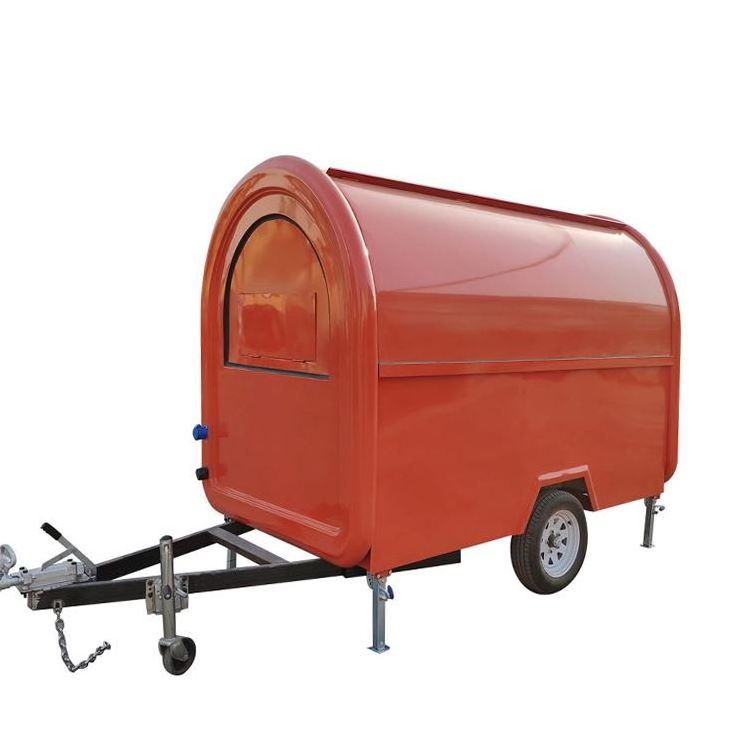 TUNE Kebab Ice Cream Mobile Coffee Cart Catering Trailer With Two Wheels