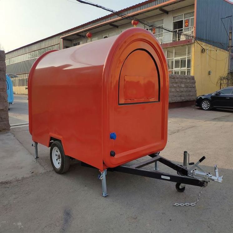 TUNE Kebab Ice Cream Mobile Coffee Cart Catering Trailer With Two Wheels